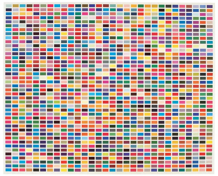 Symmetrische Anordnungen von bunten Farbfeldern