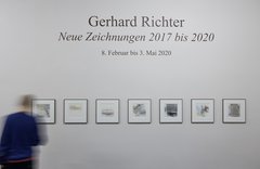 Ausstellungsansicht &quot;Gerhard Richter. Neue Zeichungen 2017 bis 2020&quot; am 6. Februar 2020
