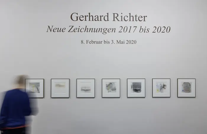 Ausstellungsansicht "Gerhard Richter. Neue Zeichungen 2017 bis 2020" am 6. Februar 2020