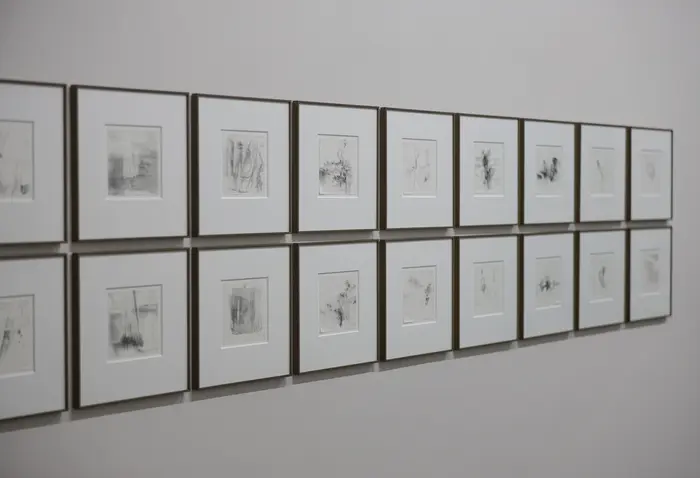 Ausstellungsansicht "Gerhard Richter. Neue Zeichungen 2017 bis 2020" am 6. Februar 2020