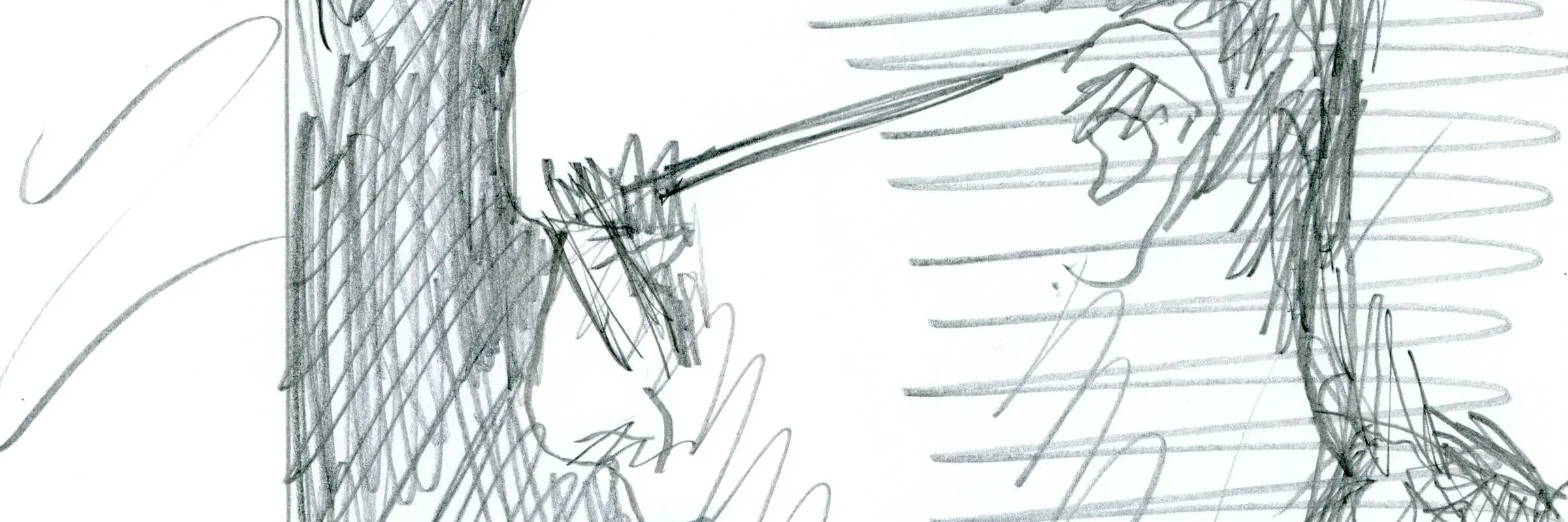 Bleistiftzeichnung eines Selbstbildnisses von Gerhard Richter